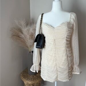 Fashion nova Cream Textured Fabric
